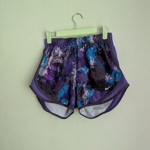 Nike DRIFIT Athletic Running Shorts Womens Small Purple Blue Underwear Lined 210